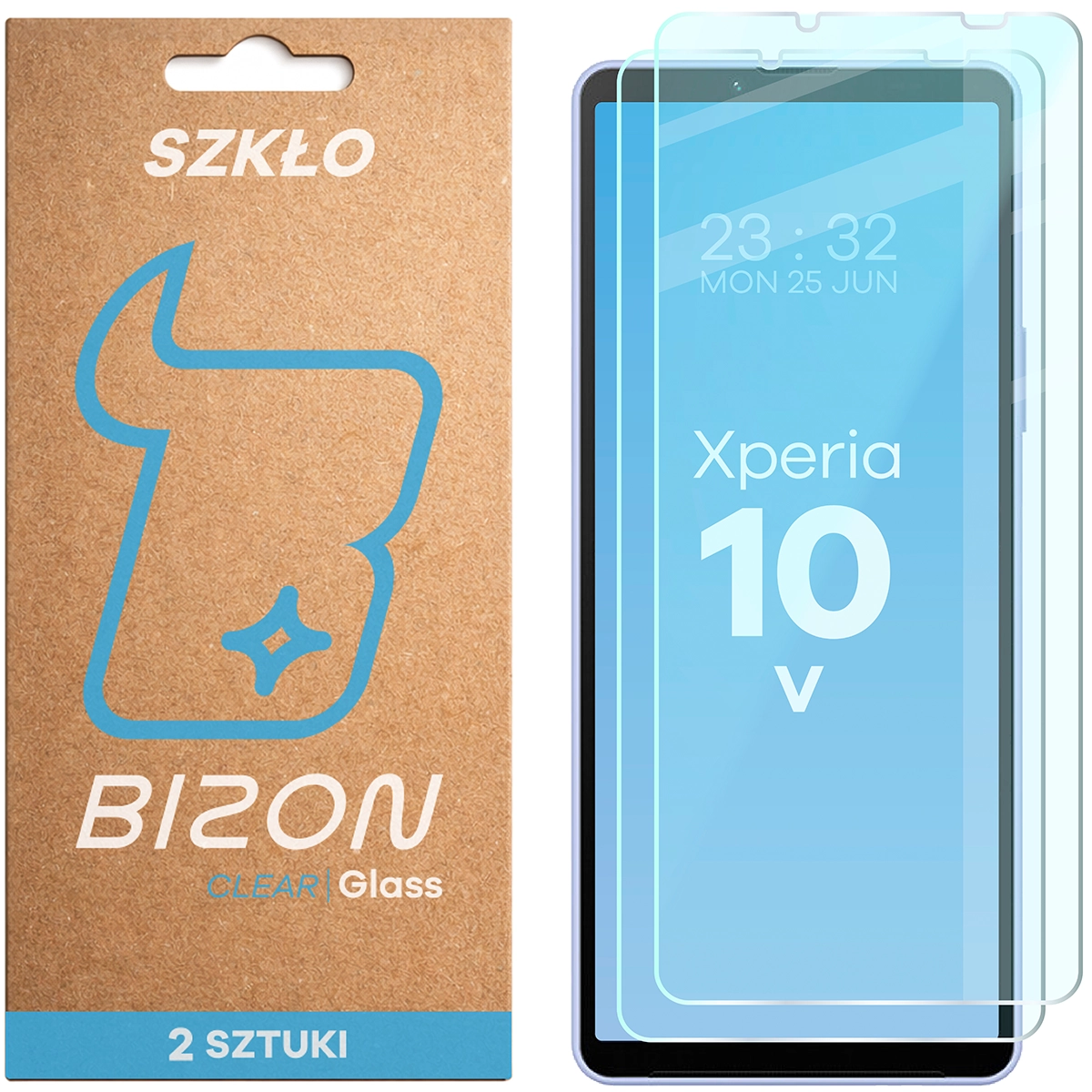 Szkło hartowane Bizon Glass Clear Duo do Sony Xperia 10 V, 2 sztuki